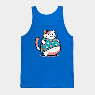 Chubby Cat Lady // Kawaii Cat Lover Tank Top